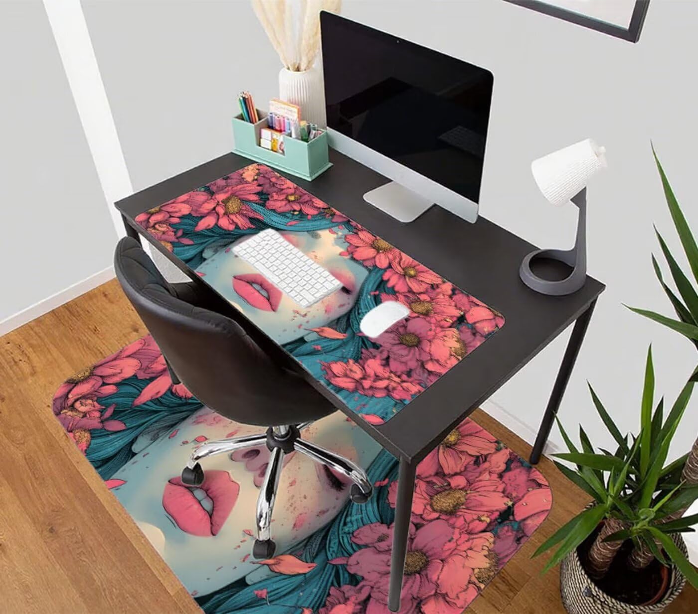 Tappetino Mouse XXL 1000 x 500 x 3 mm Tappetino Mouse Gaming, Rosso Grande Sottomano Acrivania Accessori, Impermeabile e Antiscivolo Mousepad Ragazza, per PC, Laptop ufficio Desk Mat Accessori H-10227