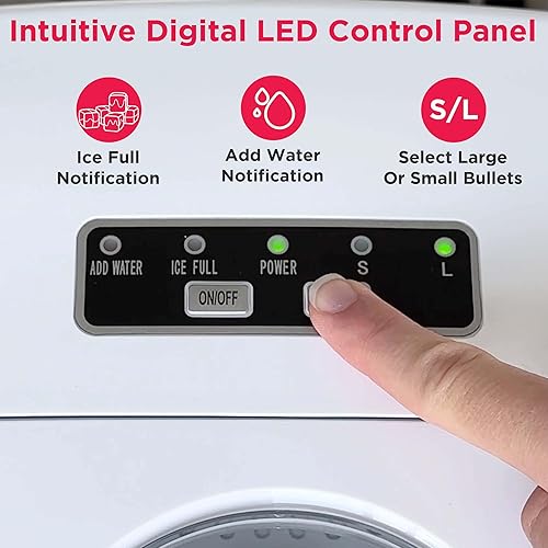 Vista 34 de Frigidaire - Máquina para hacer hielo, tamaño mediano Azul