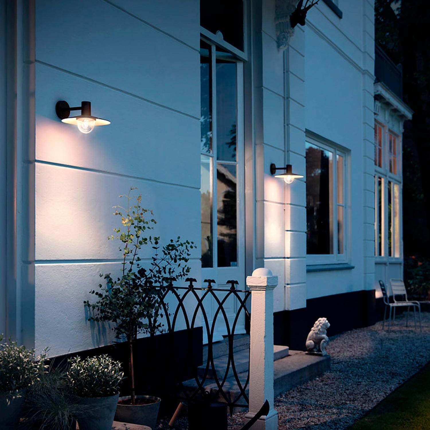 Philips LED myGarden Applique Skua, Lampada a Parete per Esterni, E27, Nero