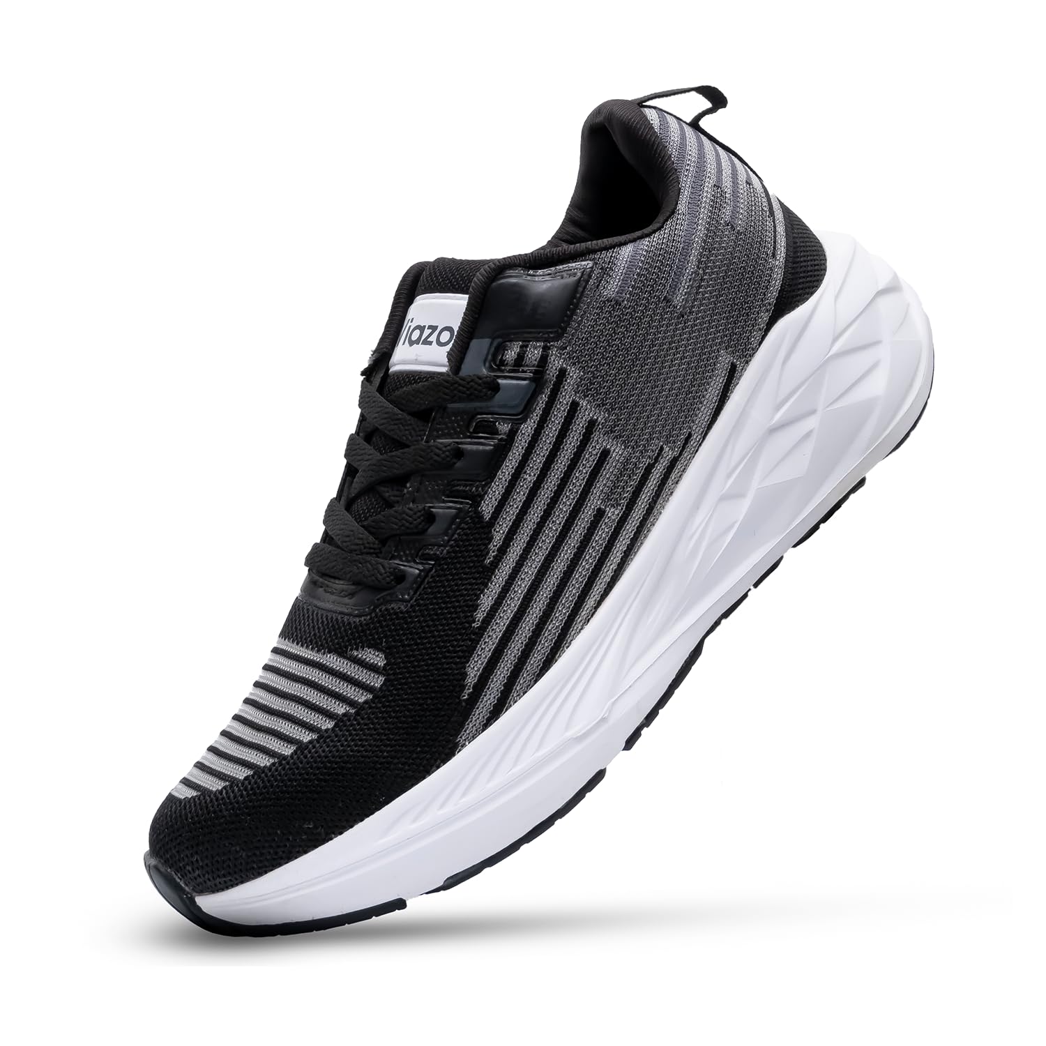 Men's Lightweight Synthetic Leather Sports Shoes | Comfortable Running, Walking & Gym Shoes | Lace-Up Casual Sneakers with Cushioned Insole | Anti-Skid Sole | Stylish Footwear for Men-image-5