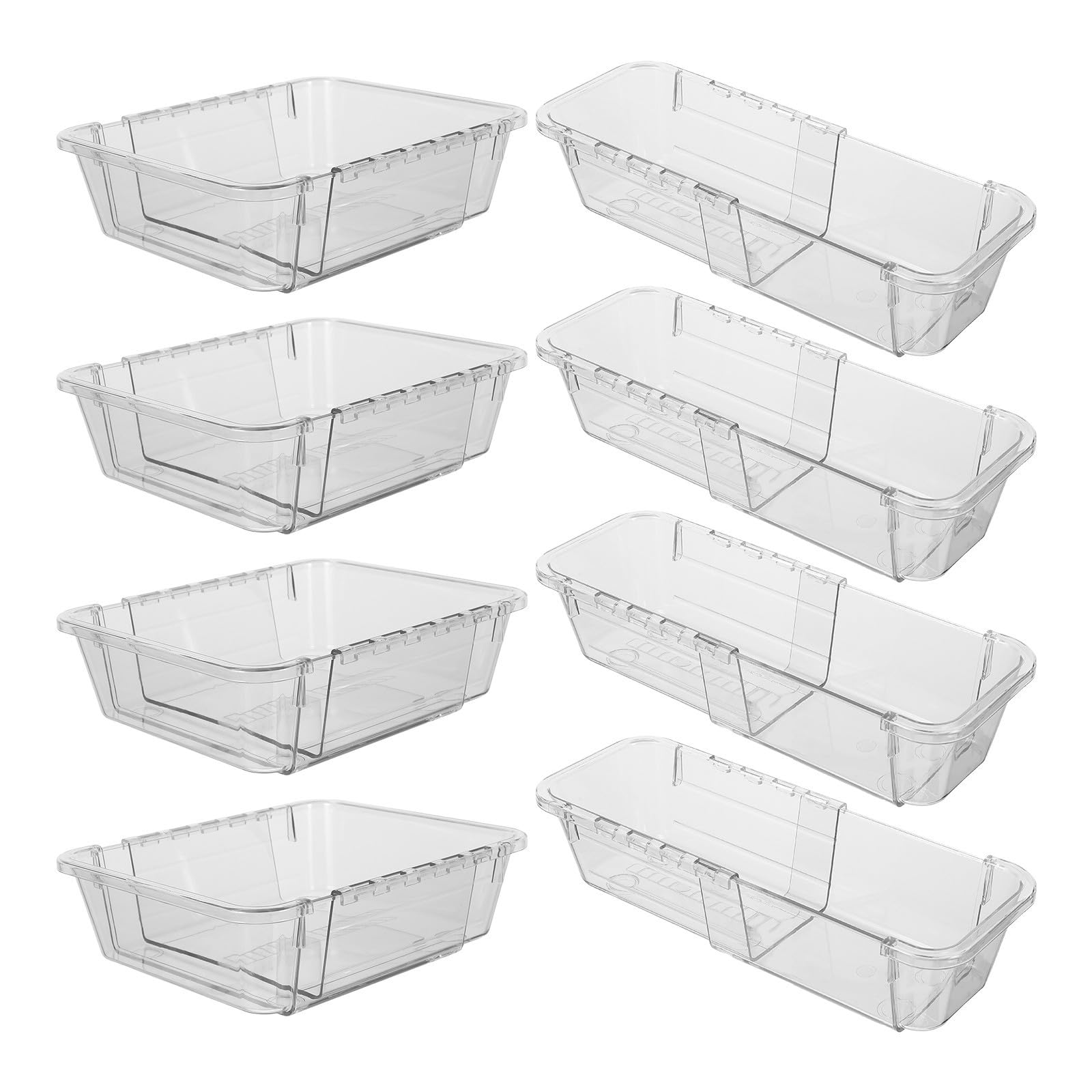 NUOBESTY Plástico Organizador de Cajones 8 Piezas Extensible