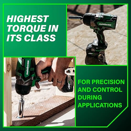 Miniatura 6 de Metabo HPT Llave de impacto de 3/4 pulgadas sin escobillas sin escobillas de 36 V, acepta cualquier batería multivoltios de 18 V/36 V, compatible