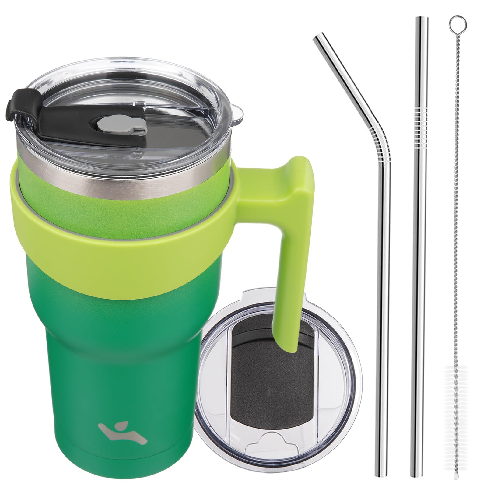 Konokyo 30 oz Tumbler with Handle and Straw, Insulated Travel Mug