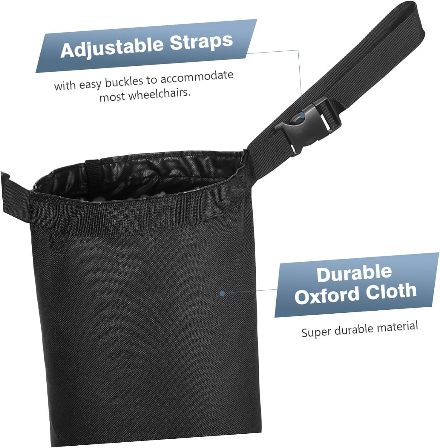 Oxygen Holder for Wheelchairs Pouch Storage Bag for Easy Access to Oxygen Tanks Safe and Practical Wheelchair Accessory Black