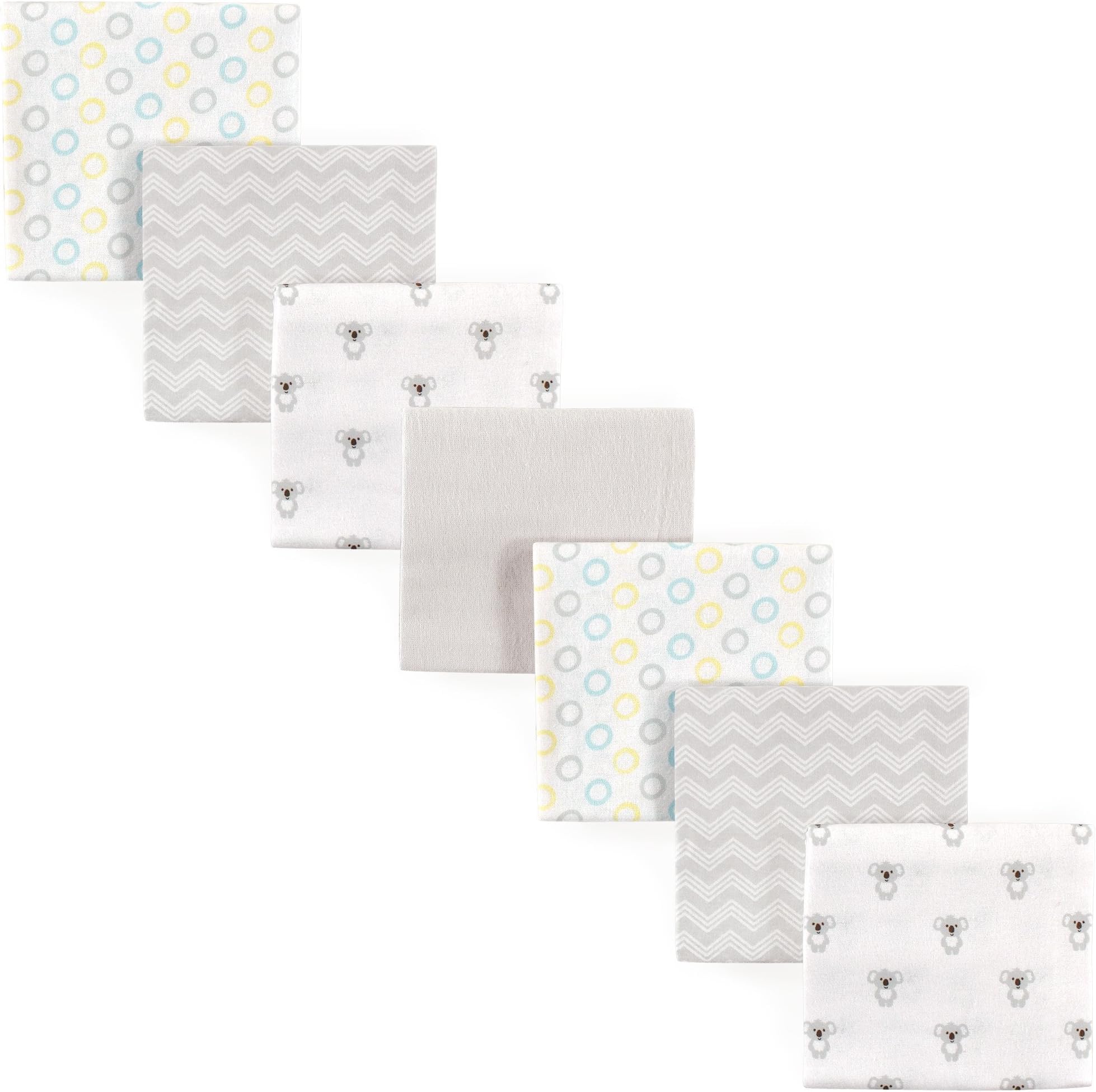 Luvable Friends Unisex Baby Cotton Flannel Receiving Blankets, Koala, One Size, 7 Count (Pack of 12)