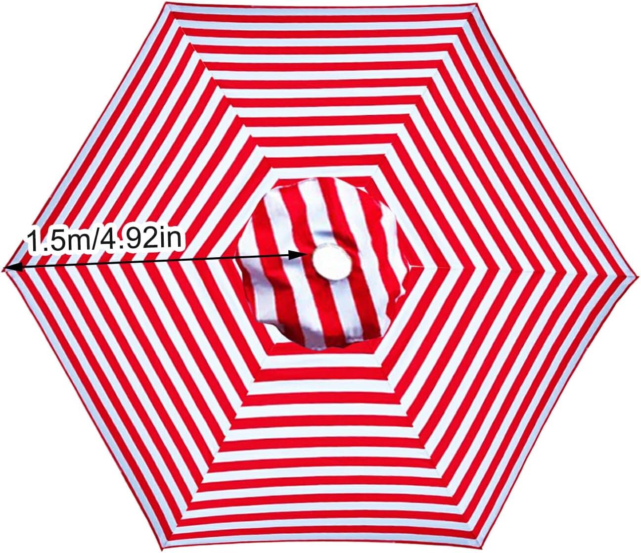 Patio Umbrella Replacement Canopy Replacement Umbrella Covers with 6/8 Ribs 9.8ft Polyester Umbrellas Cantilever Parasols Outdoor Umbrella Cover for Garden Backyard Pool