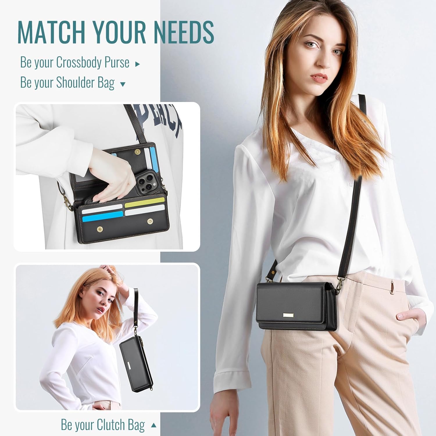 Dteck Small Crossbody Handbag for Women, Women's Leather Mini Handle Bag with Chain, Lightweight Shoulder Bag for Women Girl
