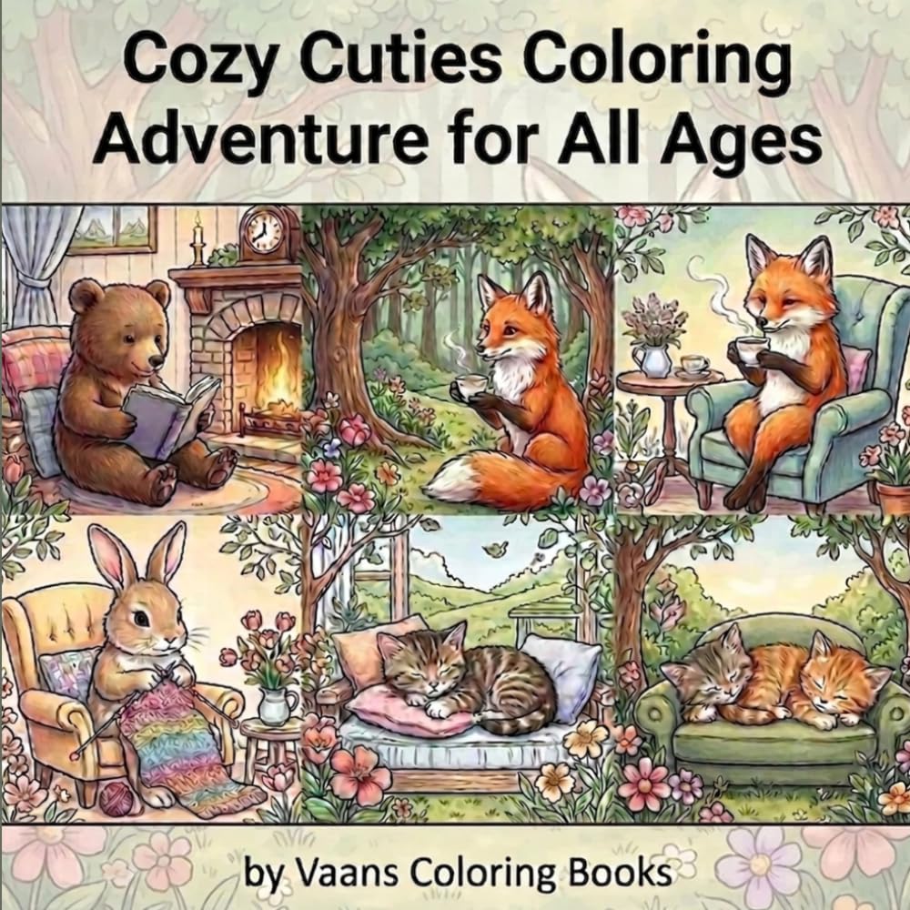 Cozy Cuties Coloring Adventure for All Ages