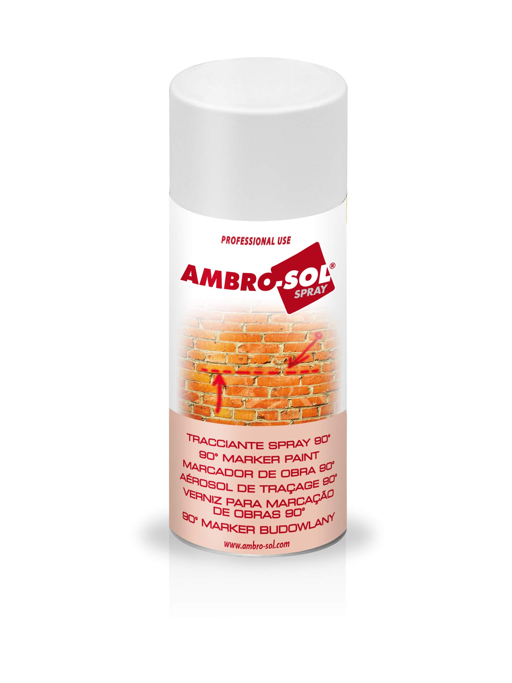 Ambro-Sol V404GS Lack/Farbe mit Kreideeffekt, auf Wasserbasis mit extrem undurchsichtigem Effekt, für den Innen- und Außenbereich, 400 ml recycelbare Sprühdose aus Weißblech, Seidengrau
