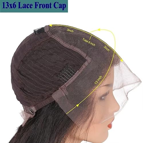 Miniatura 4 de ten chopsticks Peluca de cabello humano con encaje frontal con reflejos degradados, 4T30, color 13x6, sin pegamento, HD, transparente, corto,