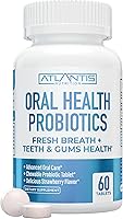 Vista 1 de Atlantis Nutrition - Tabletas masticables de probióticos orales - Probiótico dental para el cuidado de las encías y los dientes - Tratamiento