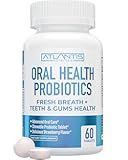 Atlantis Nutrition Oral Probiotics Chewable Tablet - Dental Probiotic for Gum Care & Teeth Care - Bad Breath Treatment for Adults - 3 Billion CFU Probiotic Blend - Strawberry Flavor - 60 Tablets