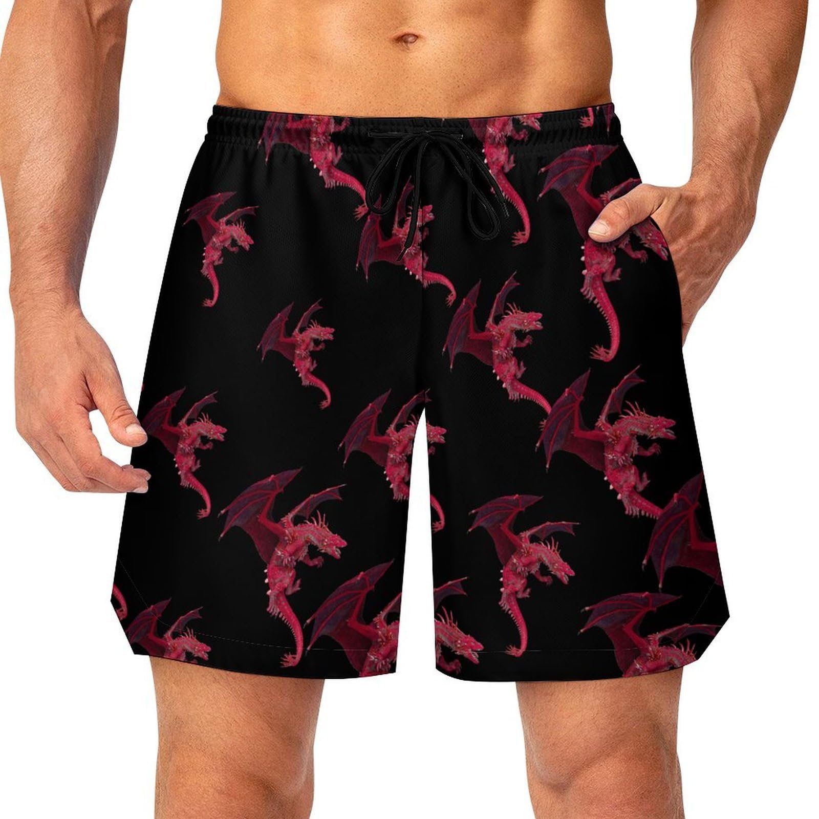 Cool Dragon Mens Athletic Shorts with Pockets Gym Workout Basketball Activewear