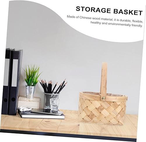 Miniatura 2 de DOITOOL Mini jarrones para flores, maceta verde para plantas, contenedores de almacenamiento de camping, cestas de mimbre para almacenamiento, cesta