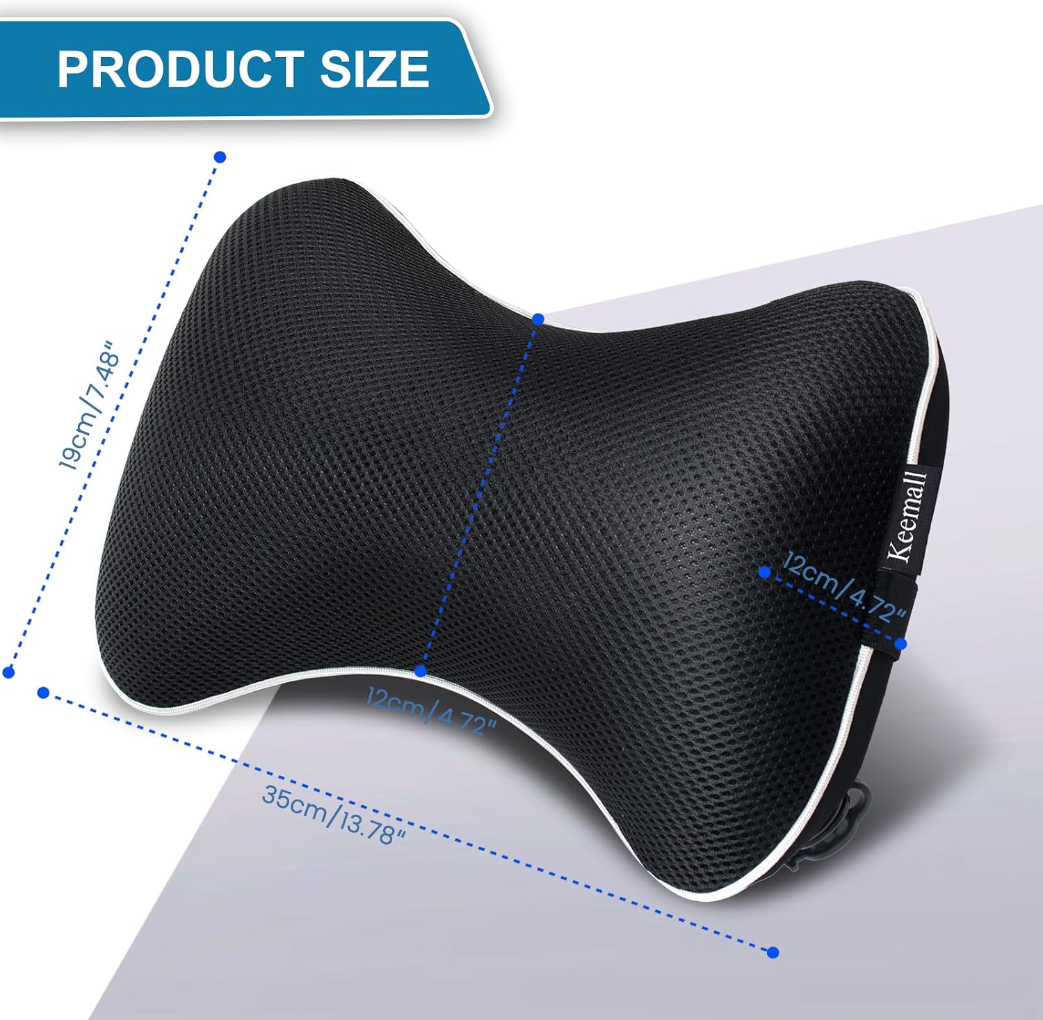 Keemall Inflatable Car Neck Pillow for Driving, Travel, Camping & Office