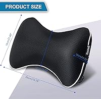Vista 7 de Almohada de Cuello de Coche Inflable, Almohada de Reposacabezas de Coche Inflable Suave para Asiento de Conducción con Correa Ajustable, Diseño