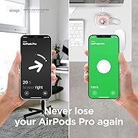 Vista 2 de elago Funda instantánea compatible con Apple AirPods Pro, compatible con AirTag [rosa arena], bonito diseño clásico de cámara, funda localizadora