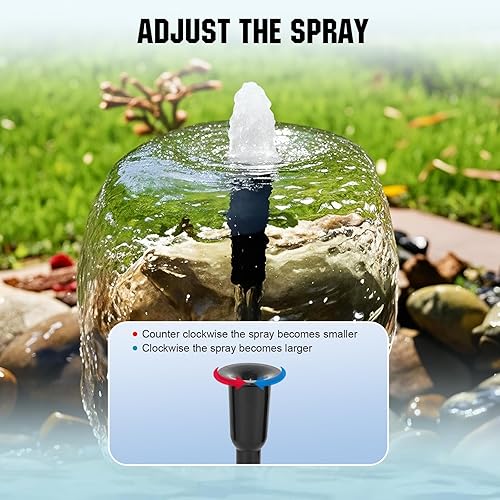 Miniatura 8 de ECO-WORTHY Kit de bomba de fuente de agua de 25 W con batería de 2600 mAh, bomba sumergible de 449 GPH y panel solar de 25 vatios para fuente