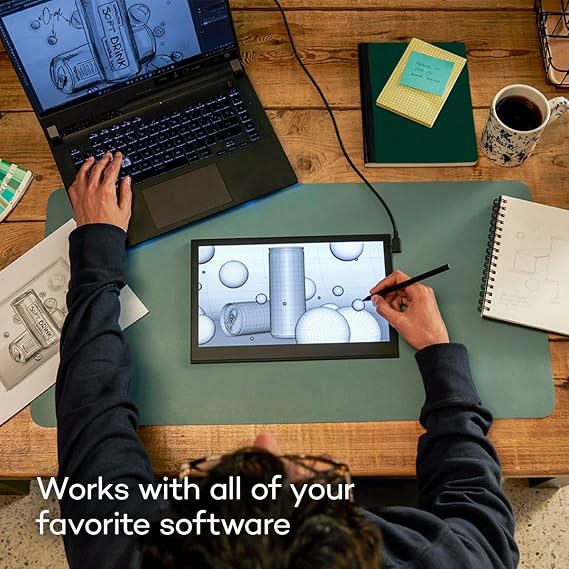 Wacom Movink Drawing Tablet with Screen 13.3 OLED Touchscreen with Pro Pen 3 and Wacom Foldable Stand for Movink Bundle