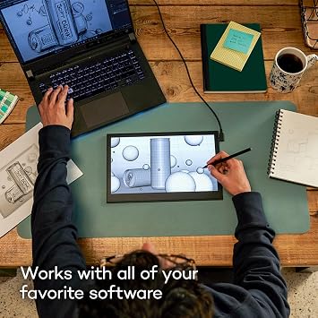 Wacom Movink Drawing Tablet with Screen 13.3 OLED Touchscreen with Pro Pen 3 and Wacom Foldable Stand for Movink Bundle