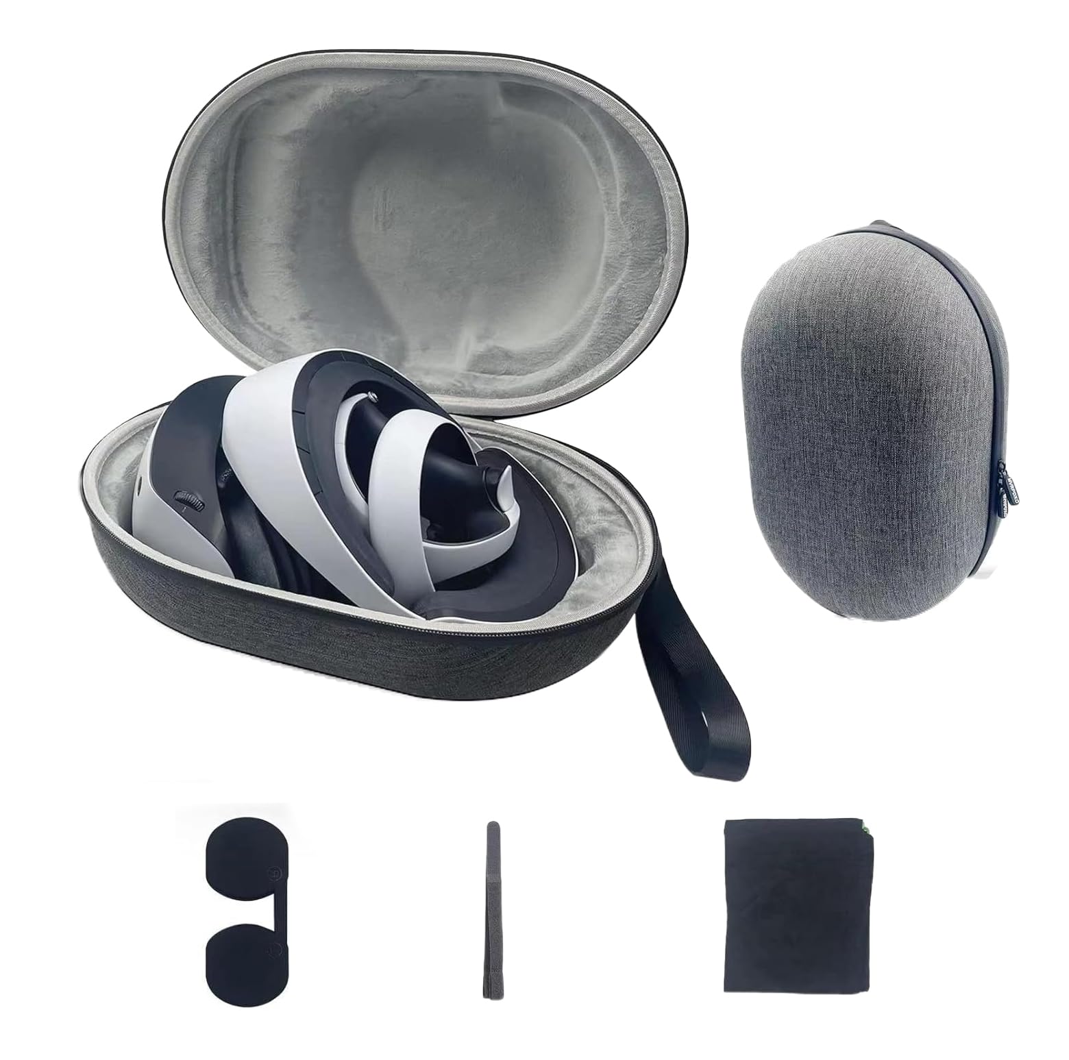 Hard Carrying Case for PlayStation VR2 Gaming Headset and Touch Controllers Accessories PS VR2 Protective Bag with Lens