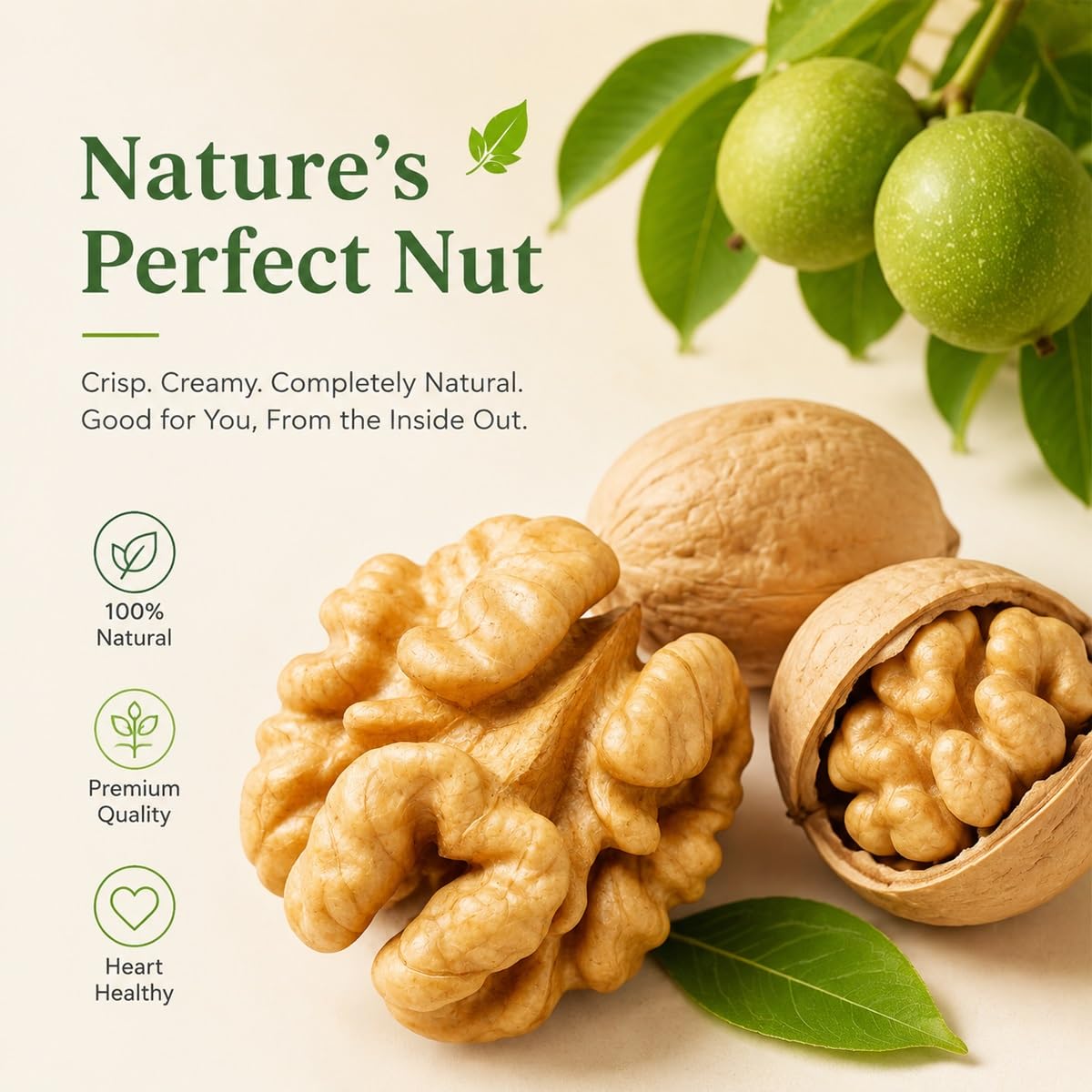 Nueces Con Cáscara Delgada Premium 468g - Enteras Fáciles De Pelar, Corazones Carnosos Y Crujientes, Snack Alta Montaña Para Yogur Ensalada Repostería(3pcs)