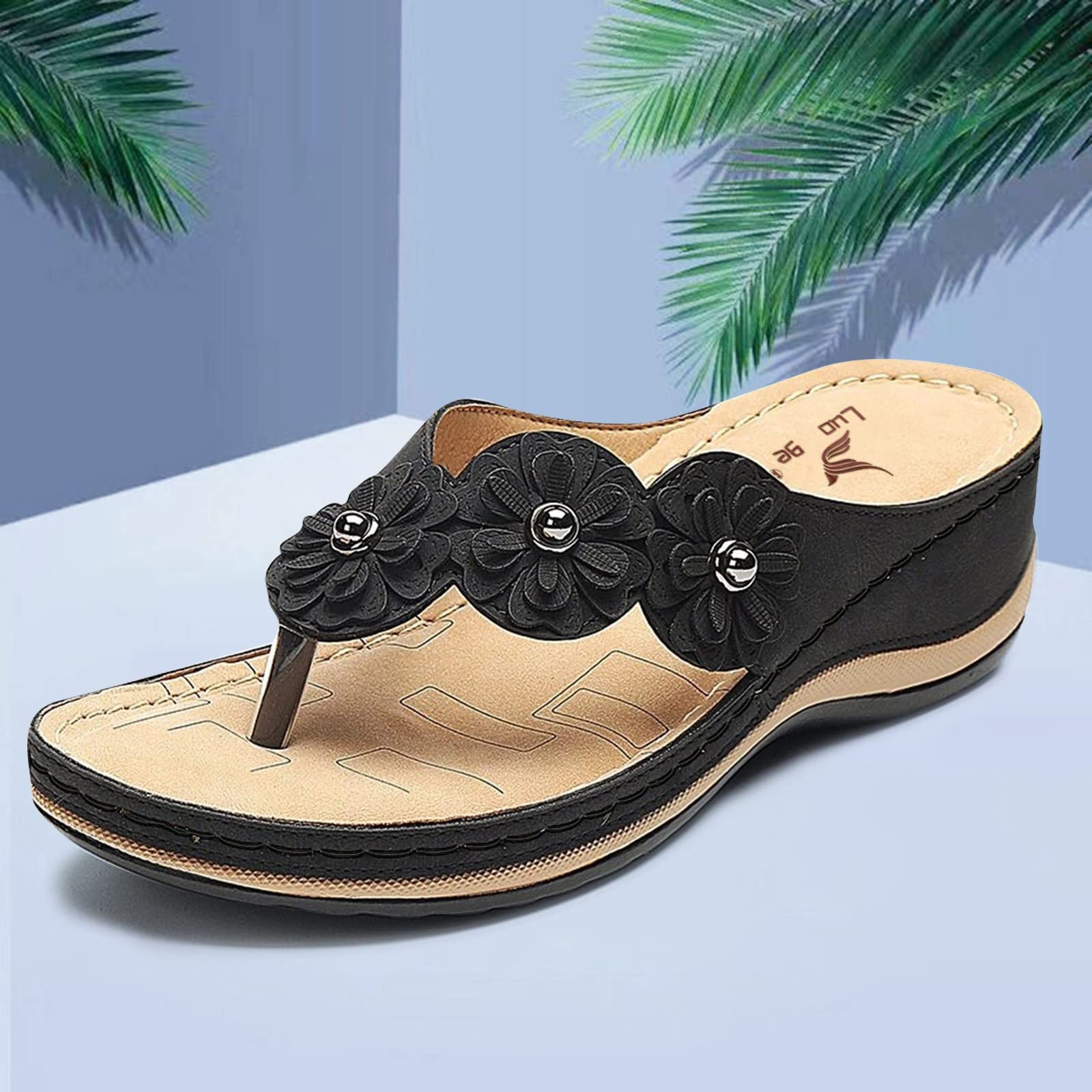 Générique Sandales Femme Confort Chaussure Sport Pantoufles Antidérapantes Pour Femmes Basket Sans Lacet Mules Bout Ouvert Plateforme Bohême Avec Talon Bloc Claquette Été