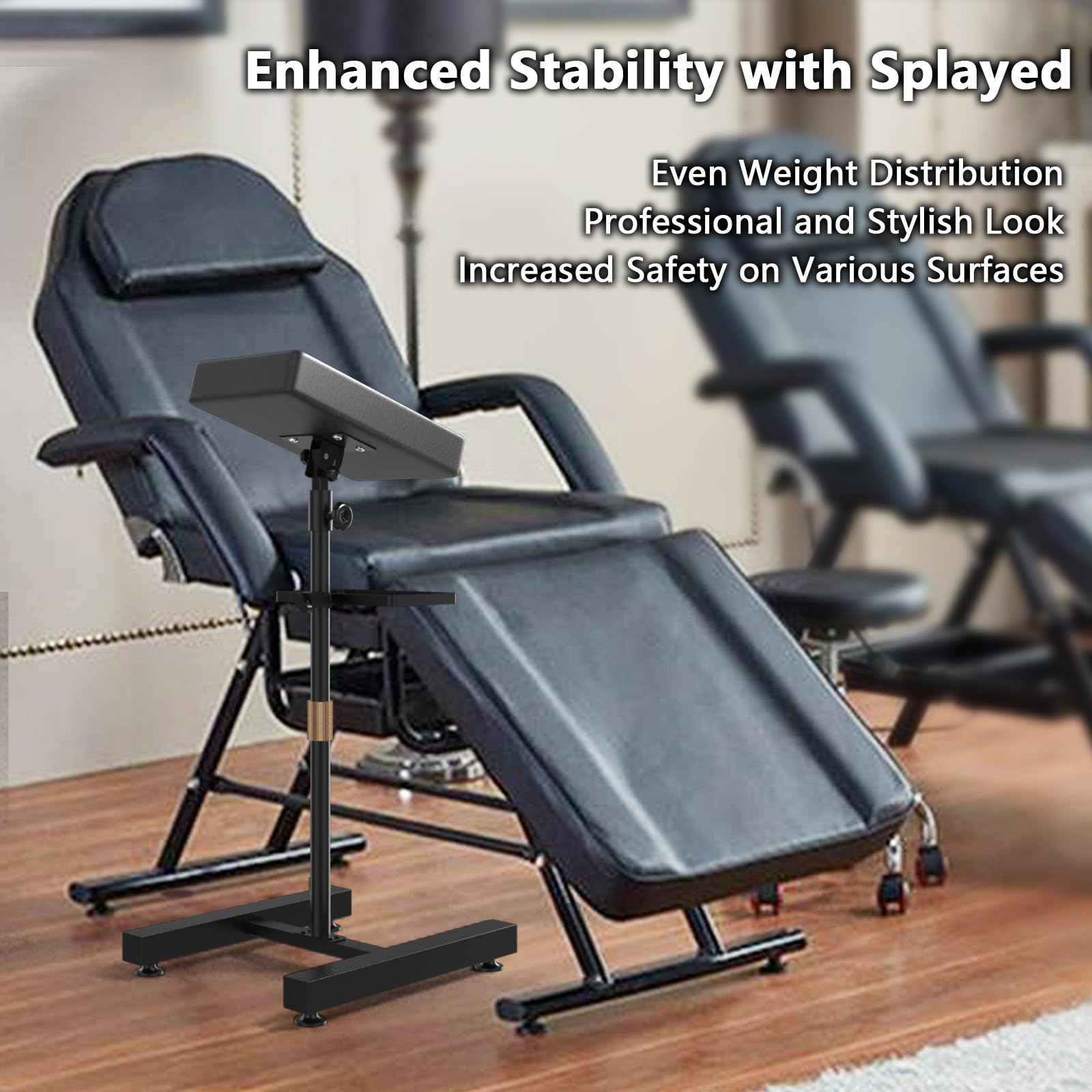 ZHOOGE Soporte para reposabrazos de tatuaje con base en H