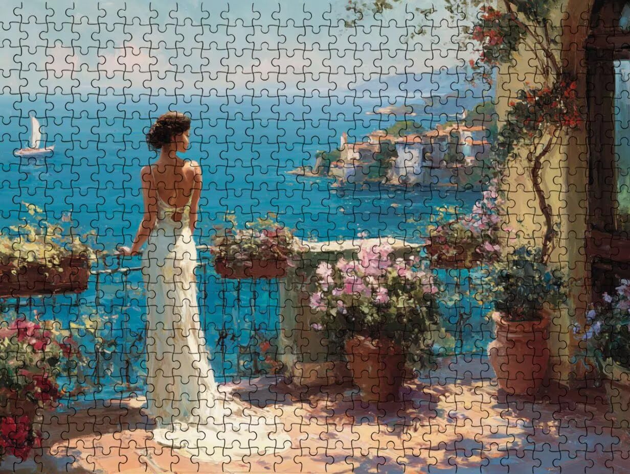 Puzzle per Adulti 4000, Giardino Donna, legno Classico Puzzles LDYQS6-469