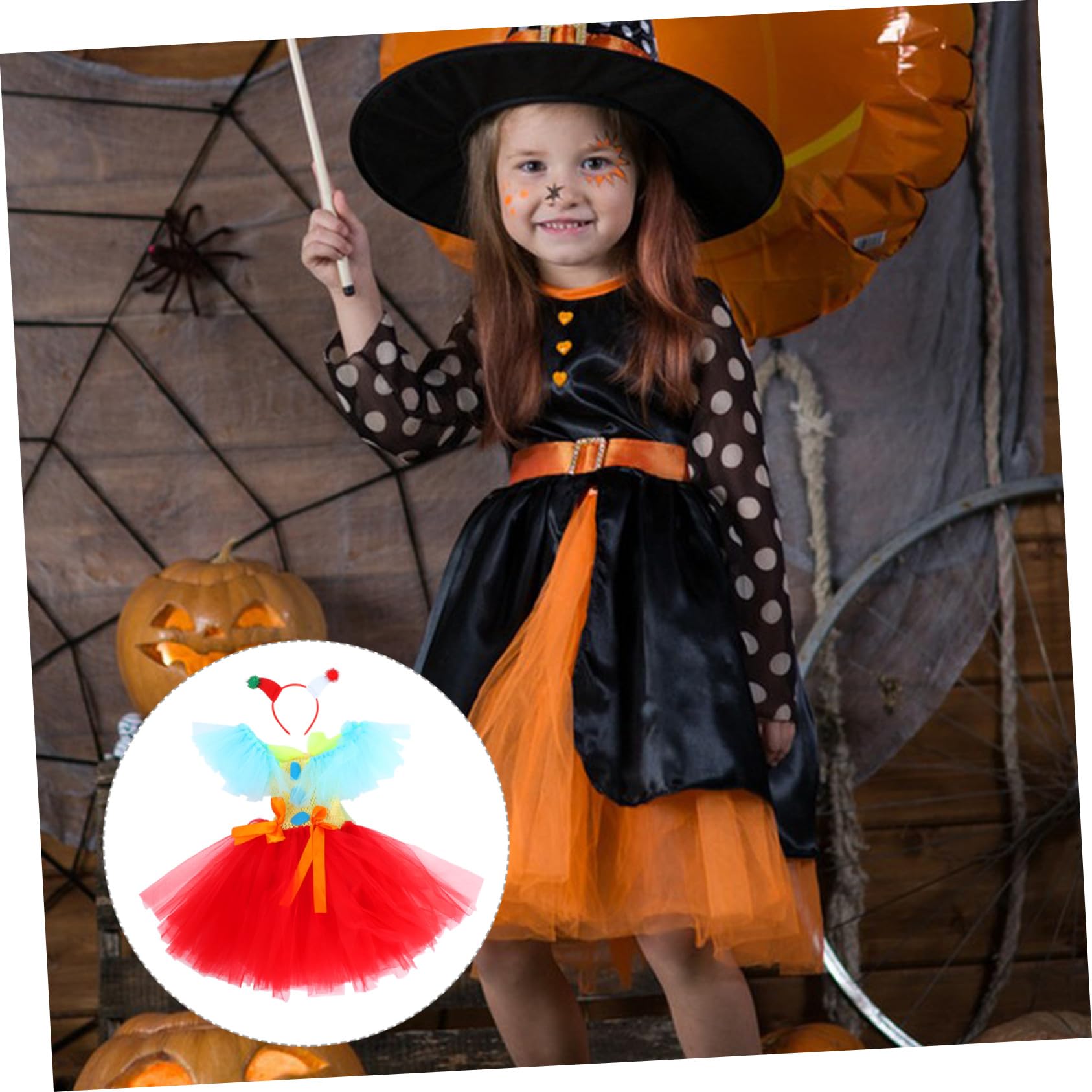 YARNOW Vestiti Da Clown Accessori Cosplay Accessori Per Cosplay Di Halloween Costume Da Clown Gonna Tutu Per Halloween