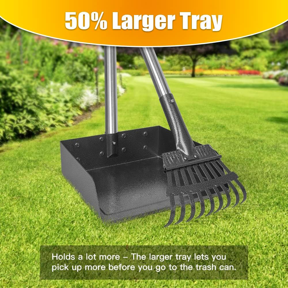 Extra Large Pooper Scooper rake & Tray & Shovel + Standard Pooper Scooper rake & Tray