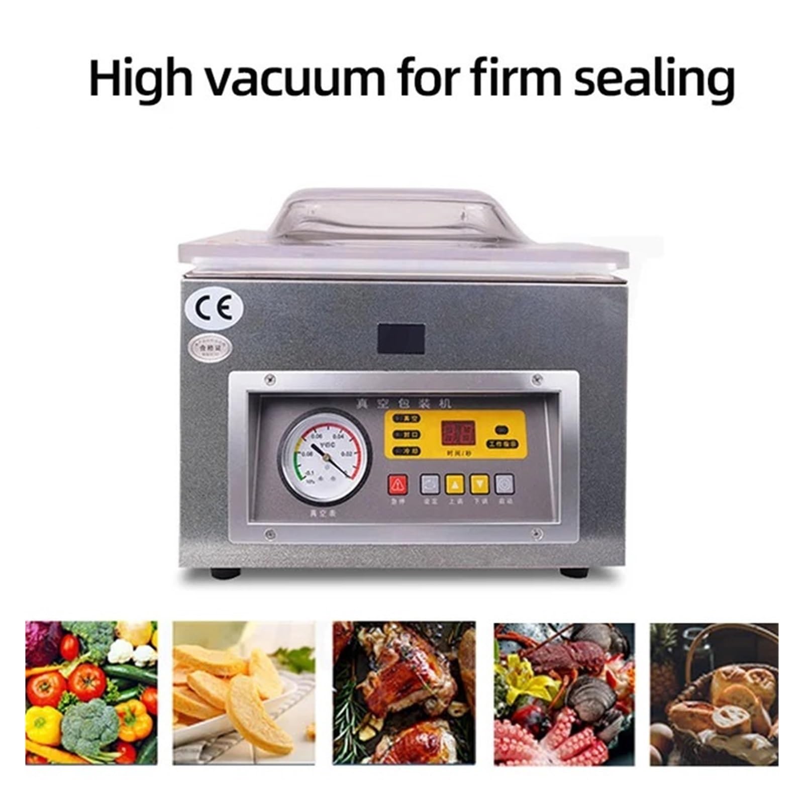Máquina de envasado al vacío de alimentos, sellador al vacío de cámara comercial, máquina de sellado de ahorro de alimentos for embalaje de bolsas de carne for cocina