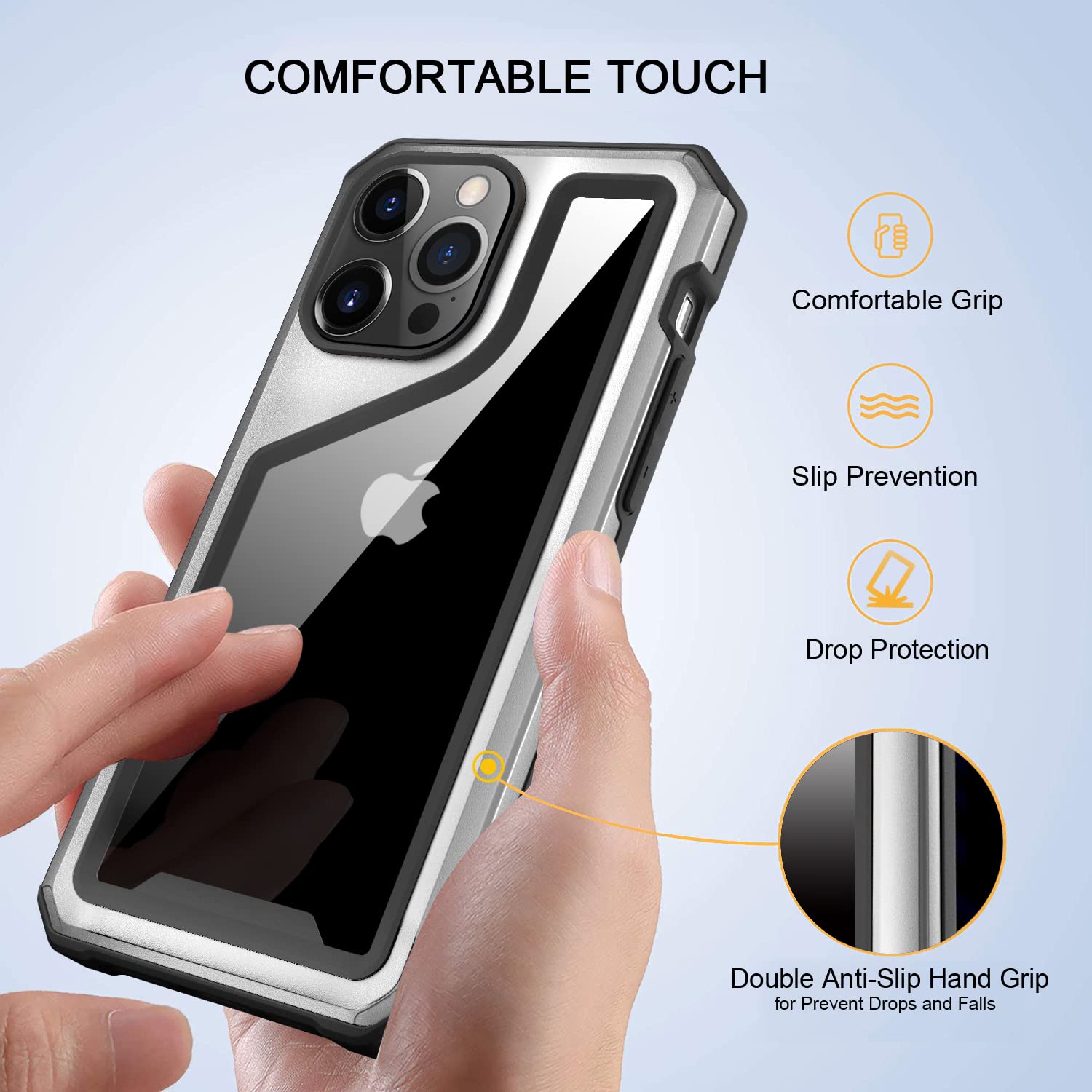SORAKA Custodia per iPhone 11 con cavalletto ad anello e placca di metallo Cover rigida per PC Paraurti in morbido TPU Slim fit Custodia robusta
