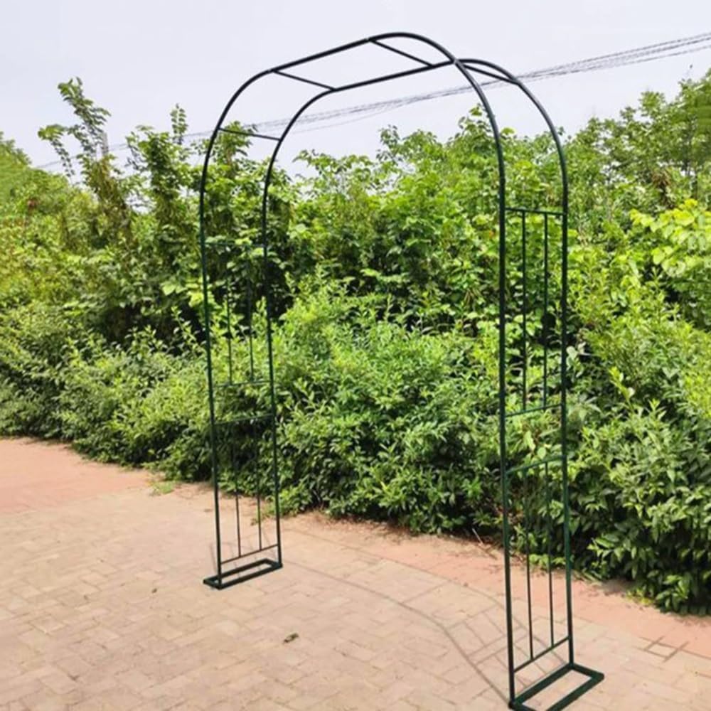 Arche de jardin en métal noir robuste de 2m40 à 3m10 pour support de rosiers