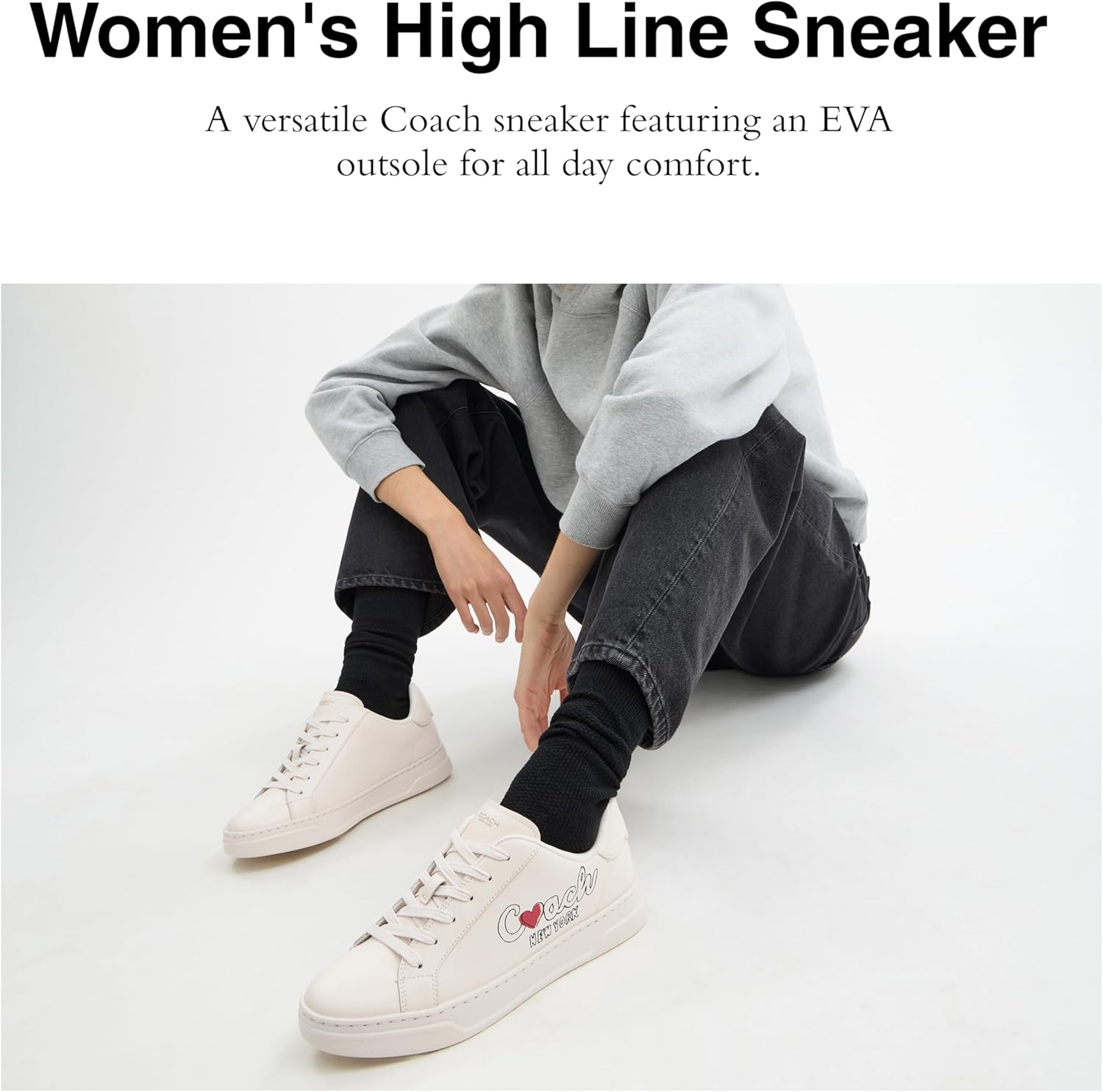 COACH High Line Sneaker Chalk/Multi, 5 B - Image 2