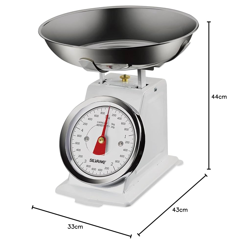 Bilancia Da Cucina Meccanica Salter 5kg - Design Classico Cremosa Con Ciotola Lavabile, Quadrante Leggibile - Foto 11