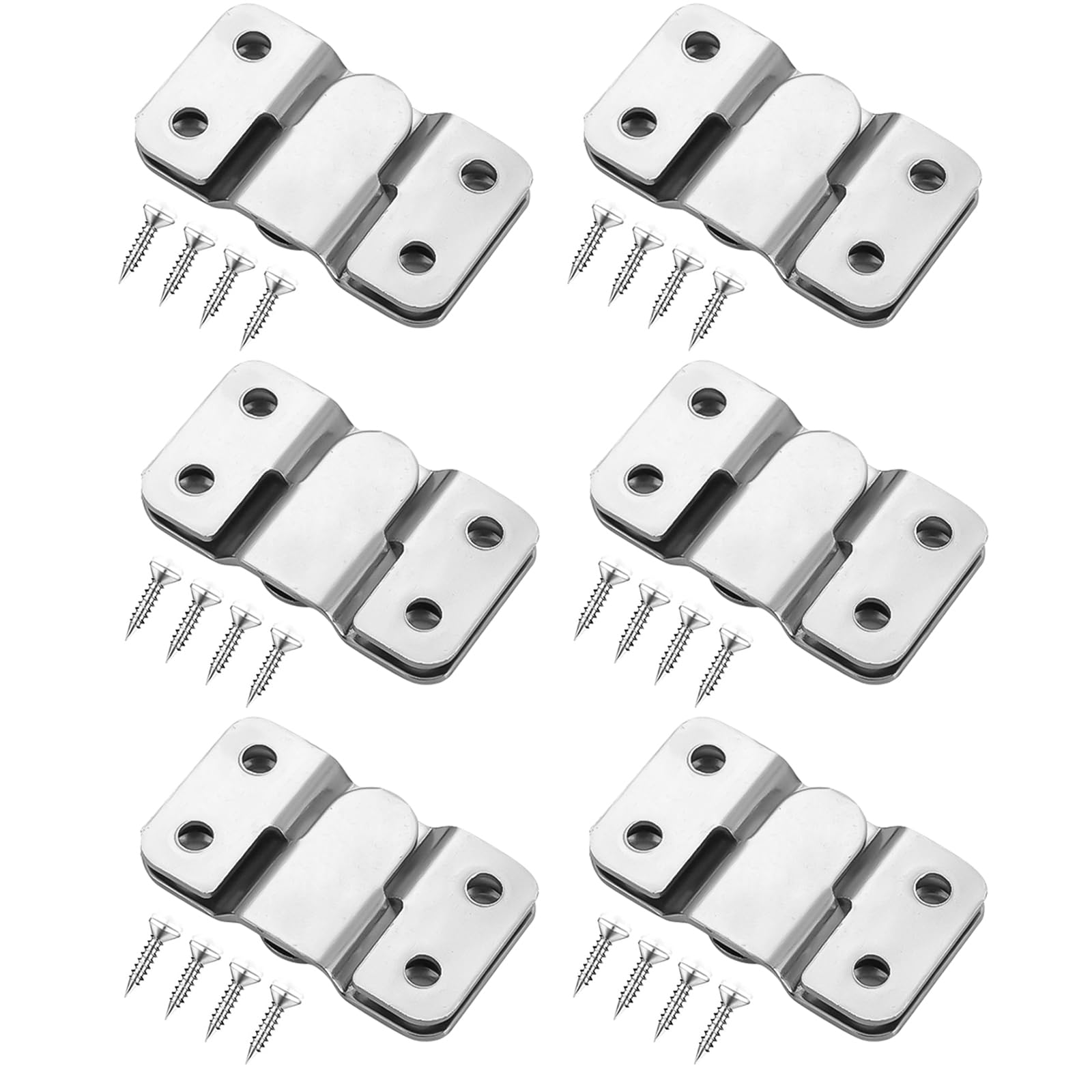 Flush Mount Brackets, 12 Pcs Heavy Duty Interlocking Picture Hangers, Stainless Steel Z Clip Mounting Brackets for Large Mirrors, Frames, Headboards & Sectional Sofa Connector (Screws Included)