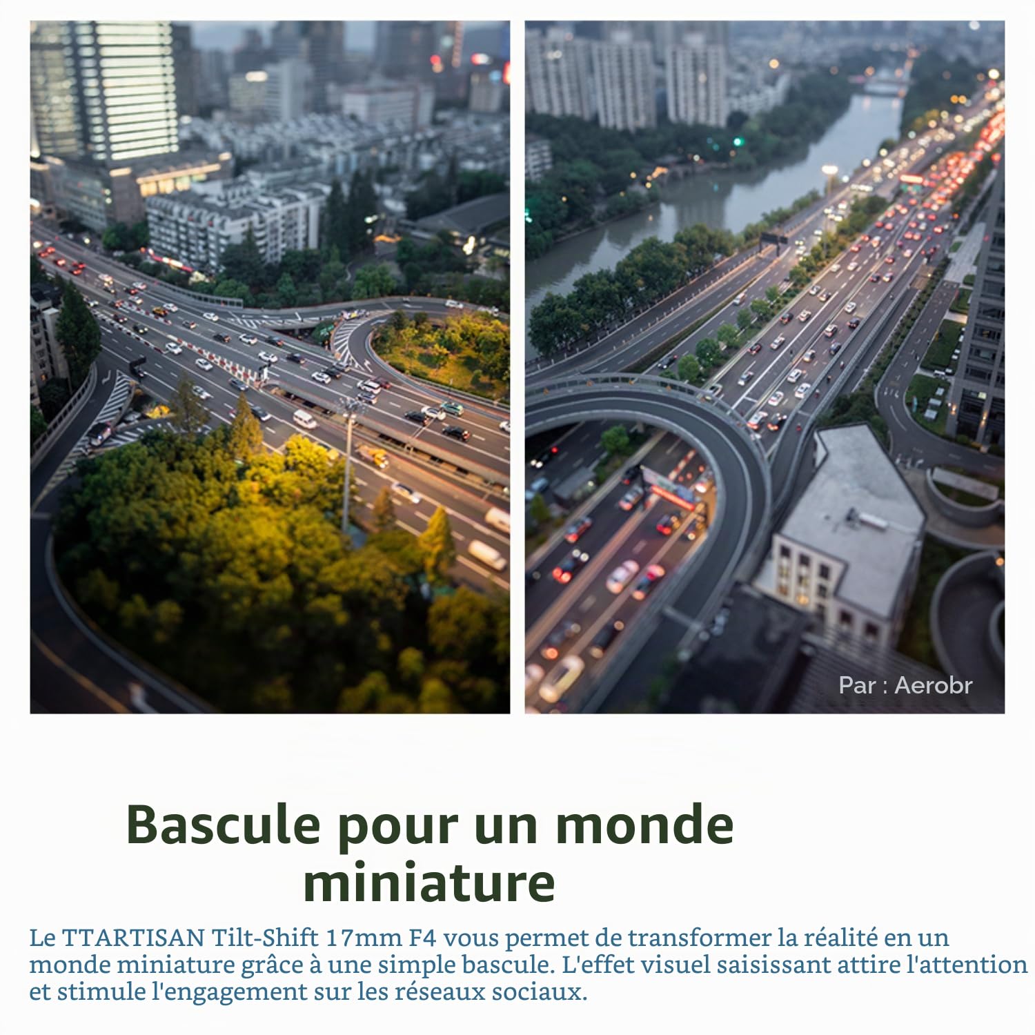 TTARTISAN Tilt-Shift 17mm F4 Objectif pour appareils Photo à Monture GFX. Objectif Ultra Grand-Angle à Mise au Point Manuelle. Décalage de ±8 mm, diaphragme à 10 lamelles.