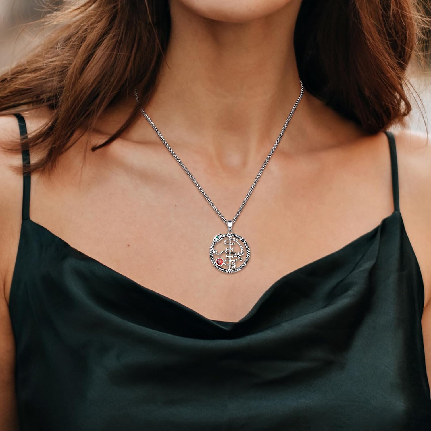 INFUSEU Mystical Hecate Triple Moon Goddess Necklaces, Divine Feminine Protection Gifts - Image 4