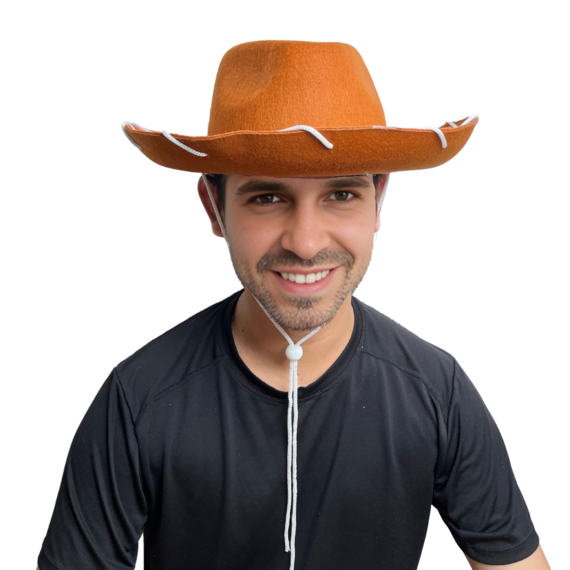 Cappello da sceriffo occidentale per adulti, stile anni '50, cappello da ranch per uomini e donne, taglia unica per tutti i cappelli da cowgirl e cowboy