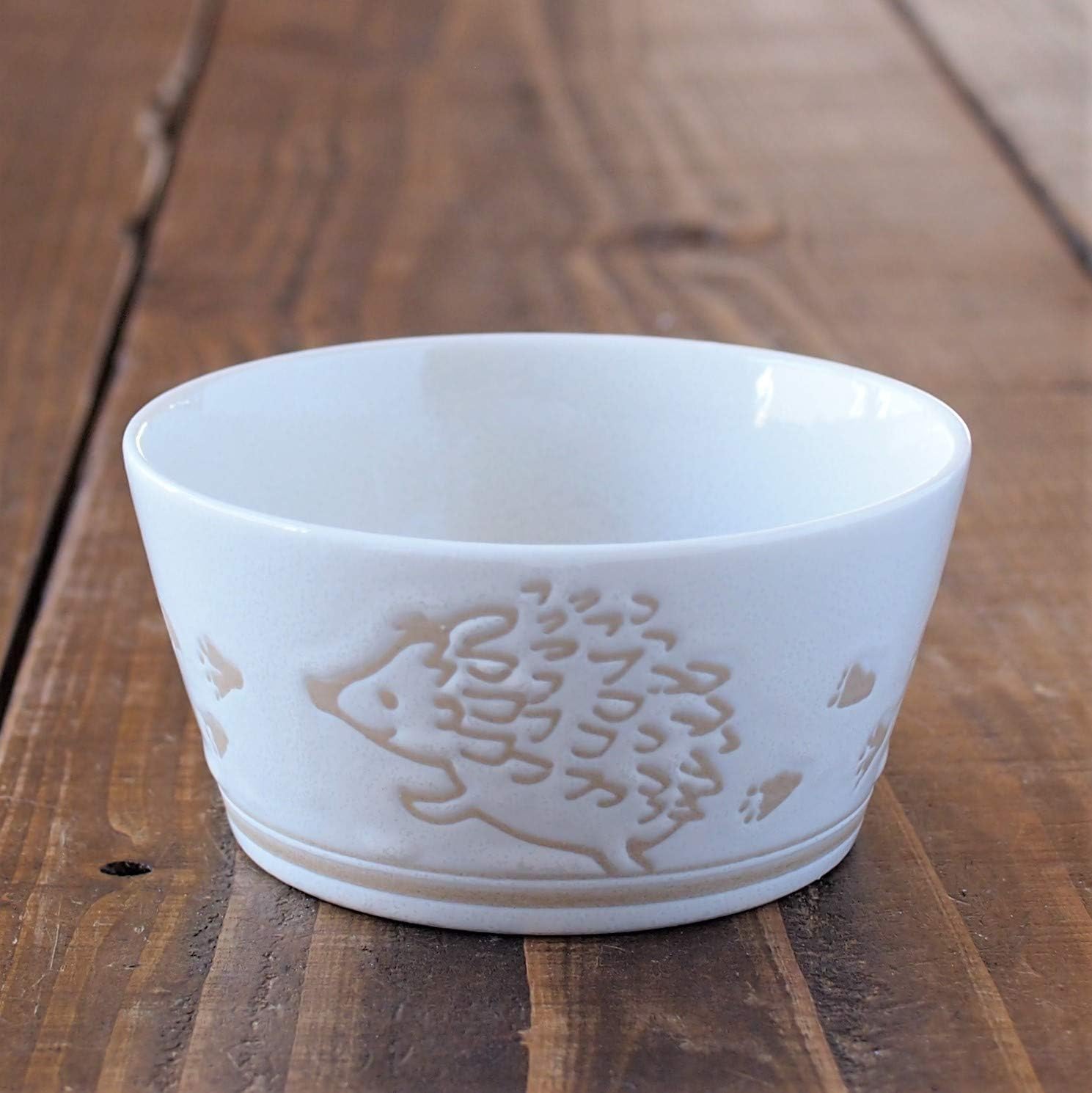 Minorutouki mino ware Hedgehog Lightweight Cutting Small Bowl Cream Set of 2 φ4.28×H2.08in