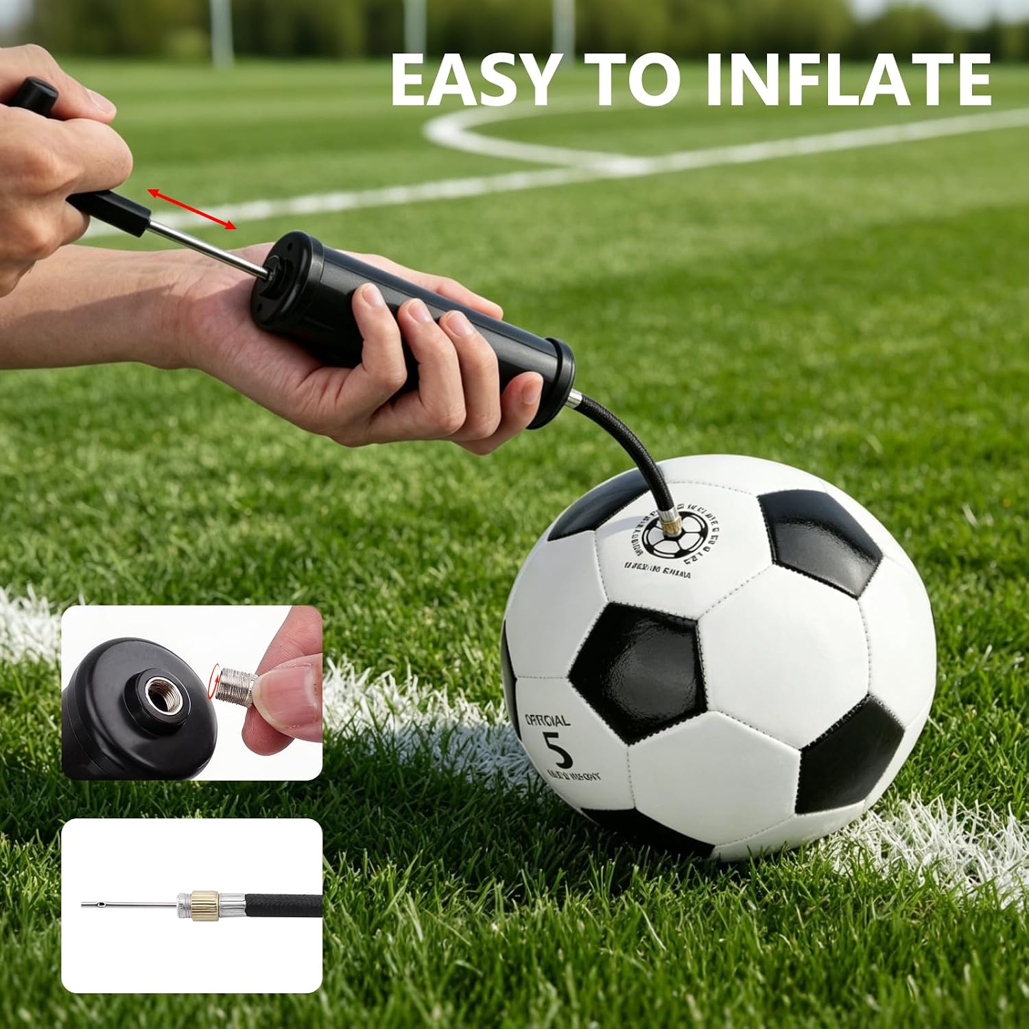 SIKEMAY 6 Packs Soccer Ball Bulk Size 3、4、5 with Pump Charity Donations, Shoebox Gift Fillers, Christmas Operation Gift, Indoor Outside Soccer Training Practice Sport Ball for Teens Adults