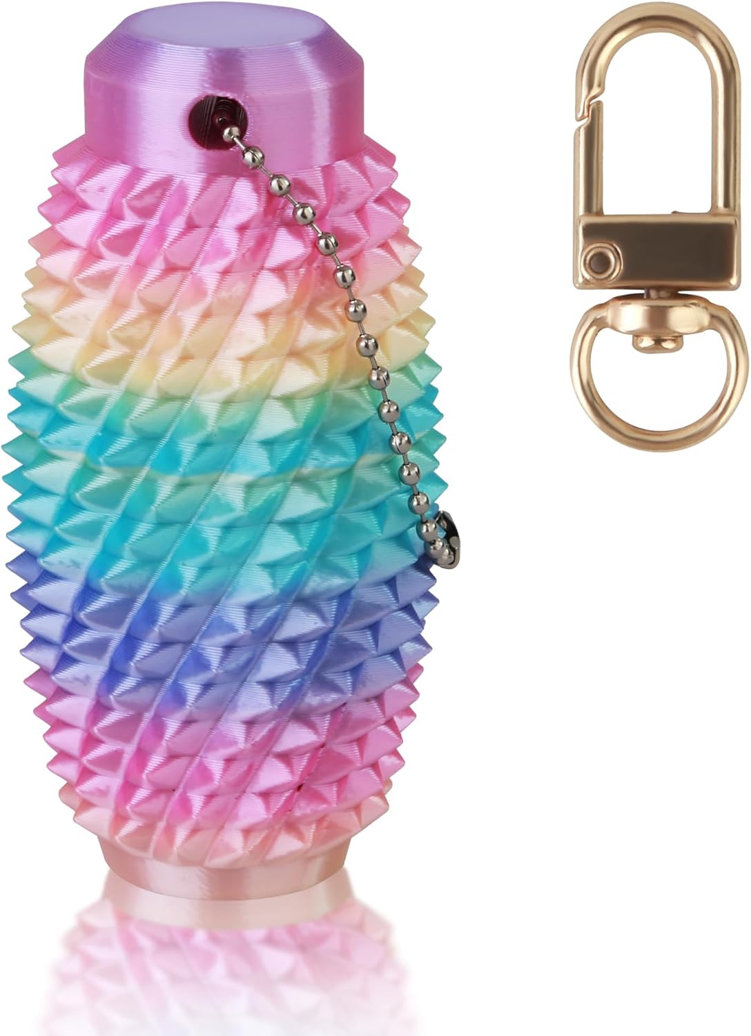 Little Ouchies Pain Stim Fidget Toys for Adults,3D Printed Spiky Grippie Stim Keychain for Anxiety and Stress Relief,Surprise Gifts for Friend (Rainbow)