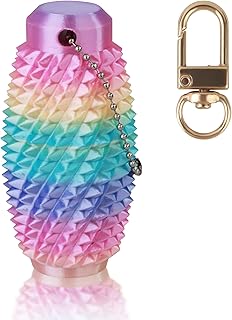 Little Ouchies Pain Stim Fidget Toys for Adults,3D Printed Spiky Grippie Stim Keychain for Anxiety and Stress Relief,Surprise Gifts for Friend (Rainbow)