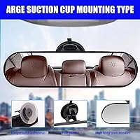 Vista 4 de 1 espejo retrovisor con ventosa, espejo retrovisor HD para automóvil, ABS ajustable antirreflejo, para la mayoría de automóviles, SUV, camiones