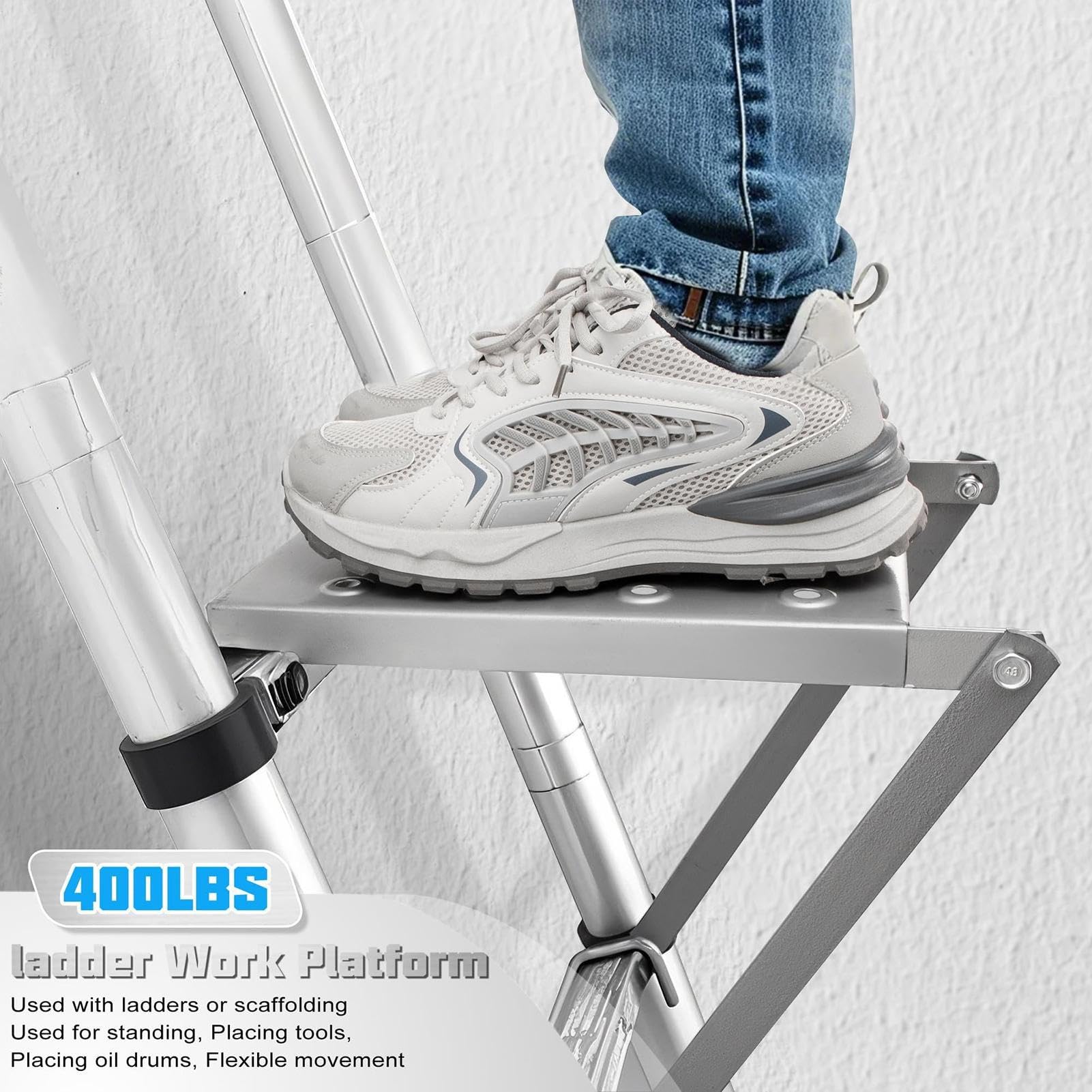 Plataformas de trabajo para escaleras Plataforma de Trabajo Ajustable | Accesorio para Escalera Para pintores, bricolaje, extinción de incendios domésticos, banco elevable