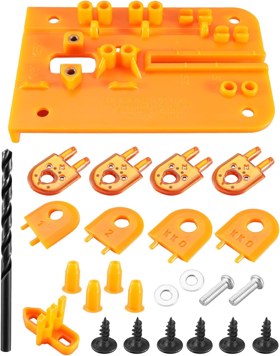 Thin Kerf Splitter Set with Extra Steel Inserts, Table Saw Splitter Accessory for 10In Thin Kerf Blades, Prevent Kickback and Binding, SP-2 Orange