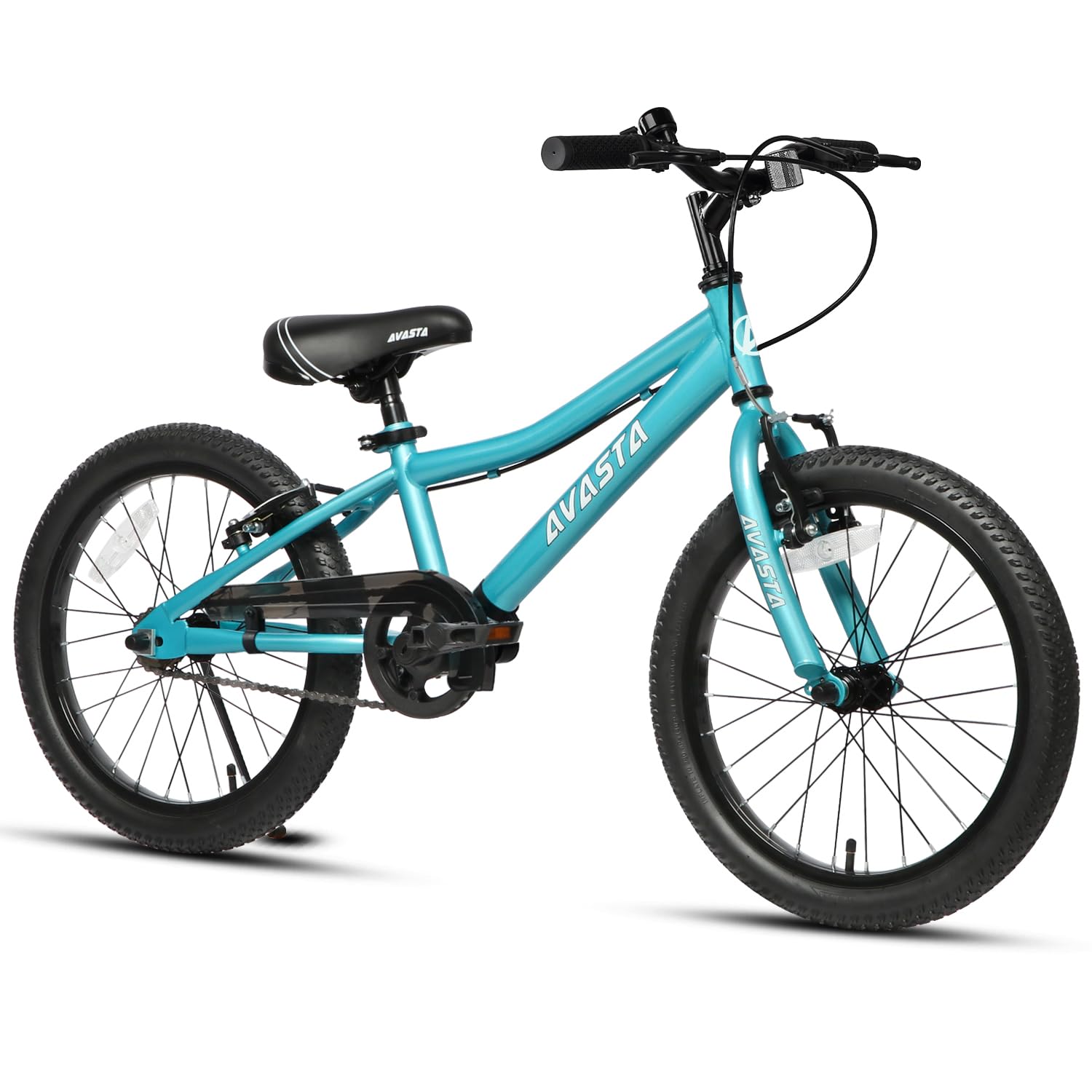 AVASTA Bilbo Vélo pour Enfants 18, 20 et 24 Pouces pour garçons et Filles âgés de 5 à 14 Ans, avec Guidon et Selle réglables, Deux Freins V-Brake et Une béquille, Disponible en Plusieurs Couleurs