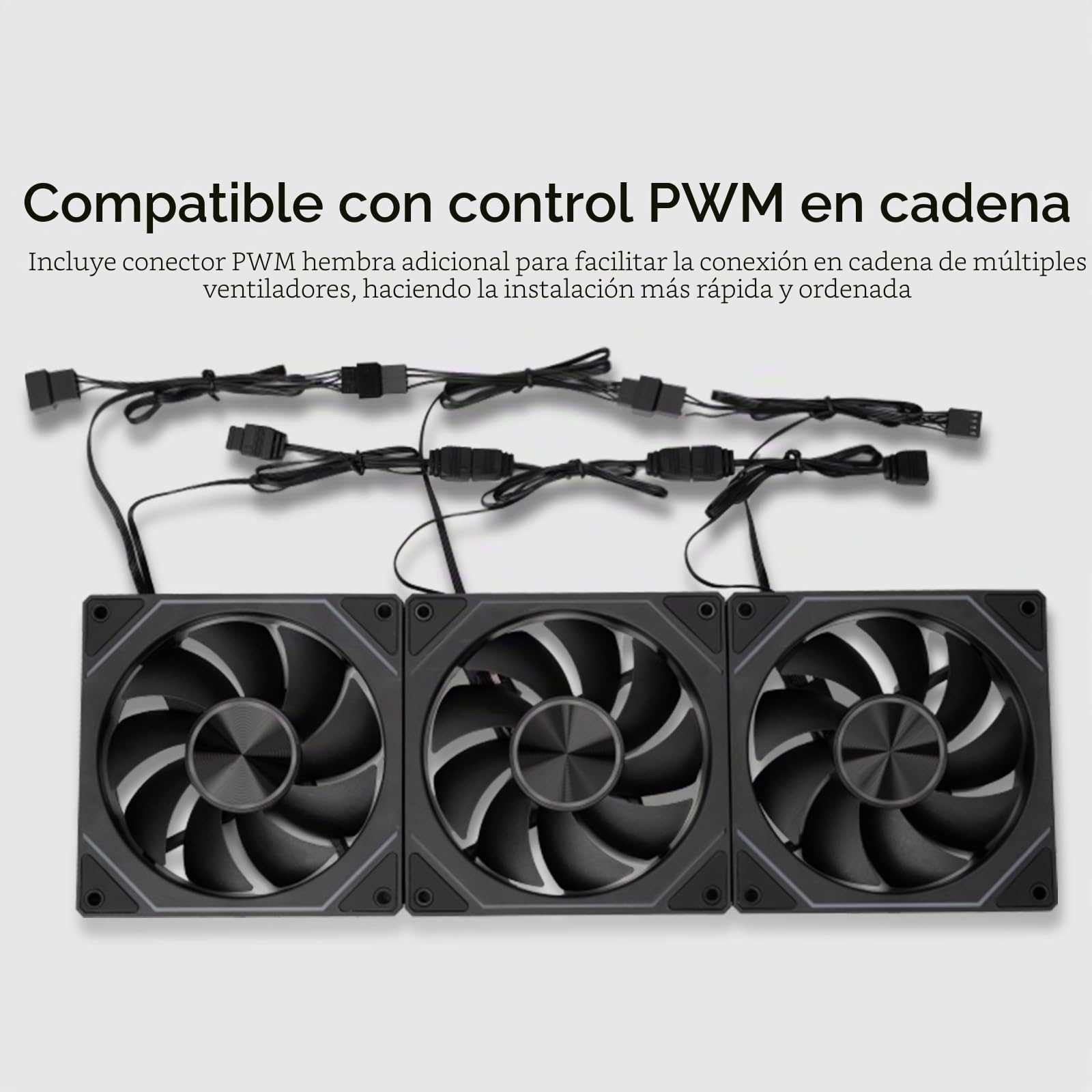 Ventilador CPU CPS FG120, Ventilador de Caja ARGB de 120 mm, Ventilador de Computadora Silencioso de 4 Pines PWM con Rodamiento Hidráulico, hasta 1800RPM Refrigeración para PC, Negro
