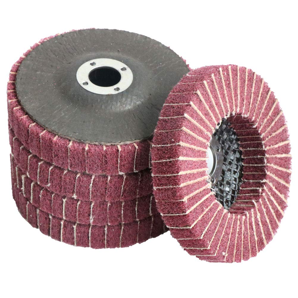 4.5 Inch Nylon Fiber Flap Polishing Wheels – 240 Grit Buffing Disc (1, 2, 5, Or 10 Pcs)